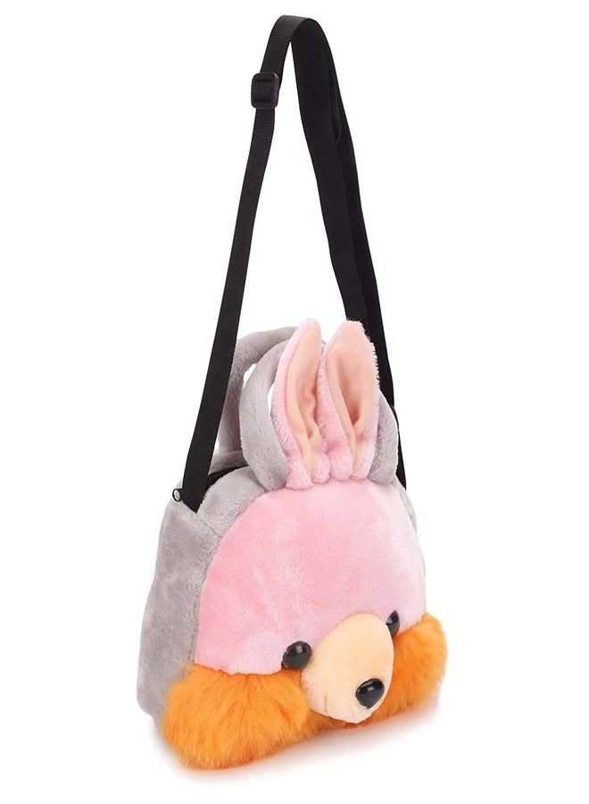 Tickles Rabbit Bunny Soft Sing Bag For Kids Girls School Picnic Birthday Gift (Size: 20x17 cm; Color: Pink) - Image 1